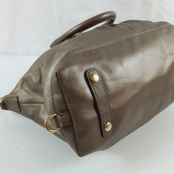 Coach 15445 Ashley Metallic Bronze Leather Satchel Shoulder Bag Convertible Bag - Picture 12 of 16